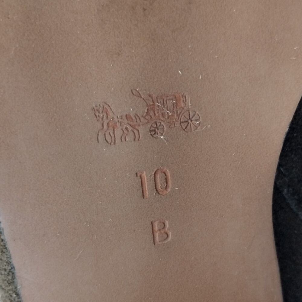 Coach | Dark Olive Green Suede "Patricia" Ankle Boots 10B - Picture 13 of 14